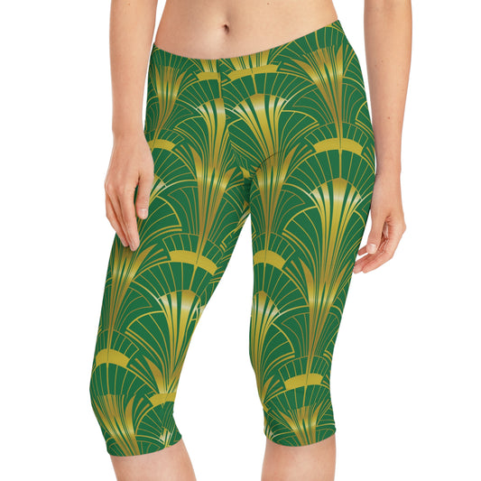 Capri leggings with traditional print