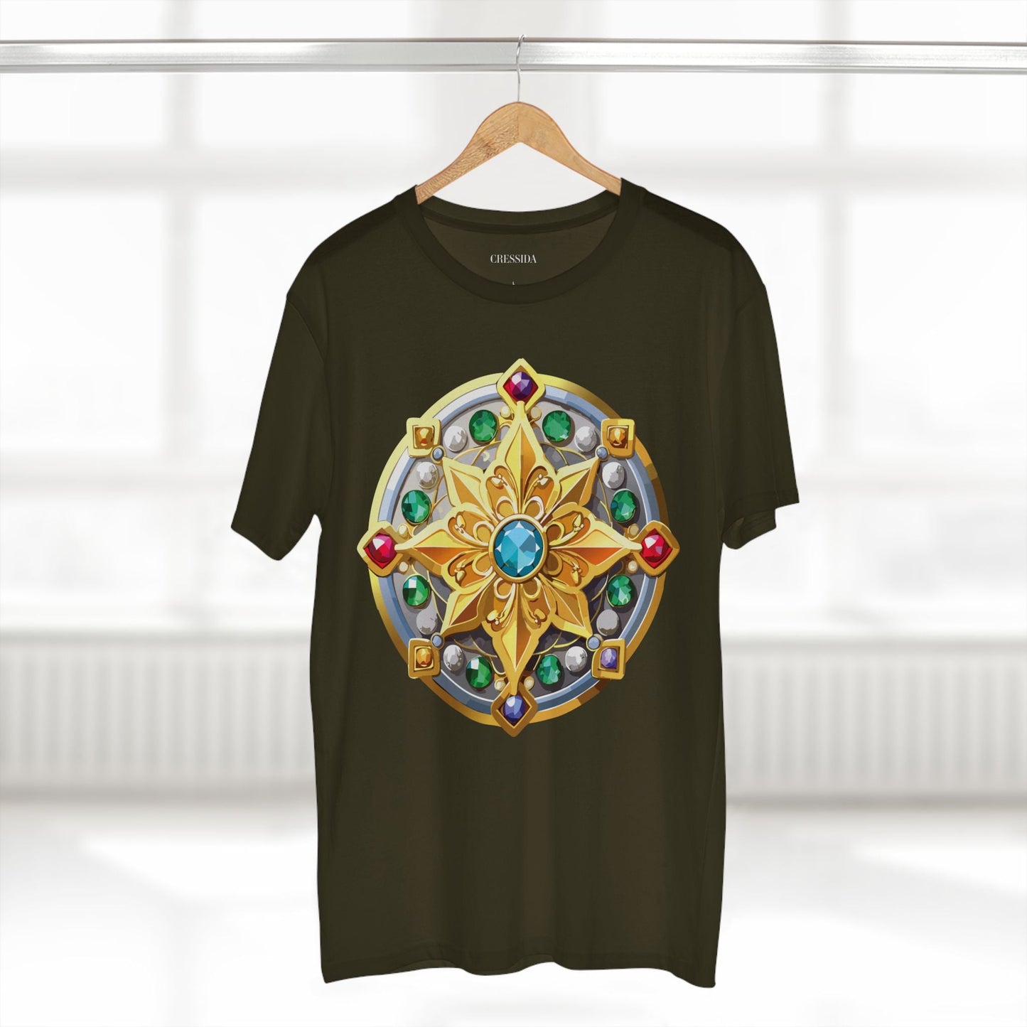 Medallion Graphic T-Shirt Unisex 100 Cotton With Gold Art Design Medal Tee 1