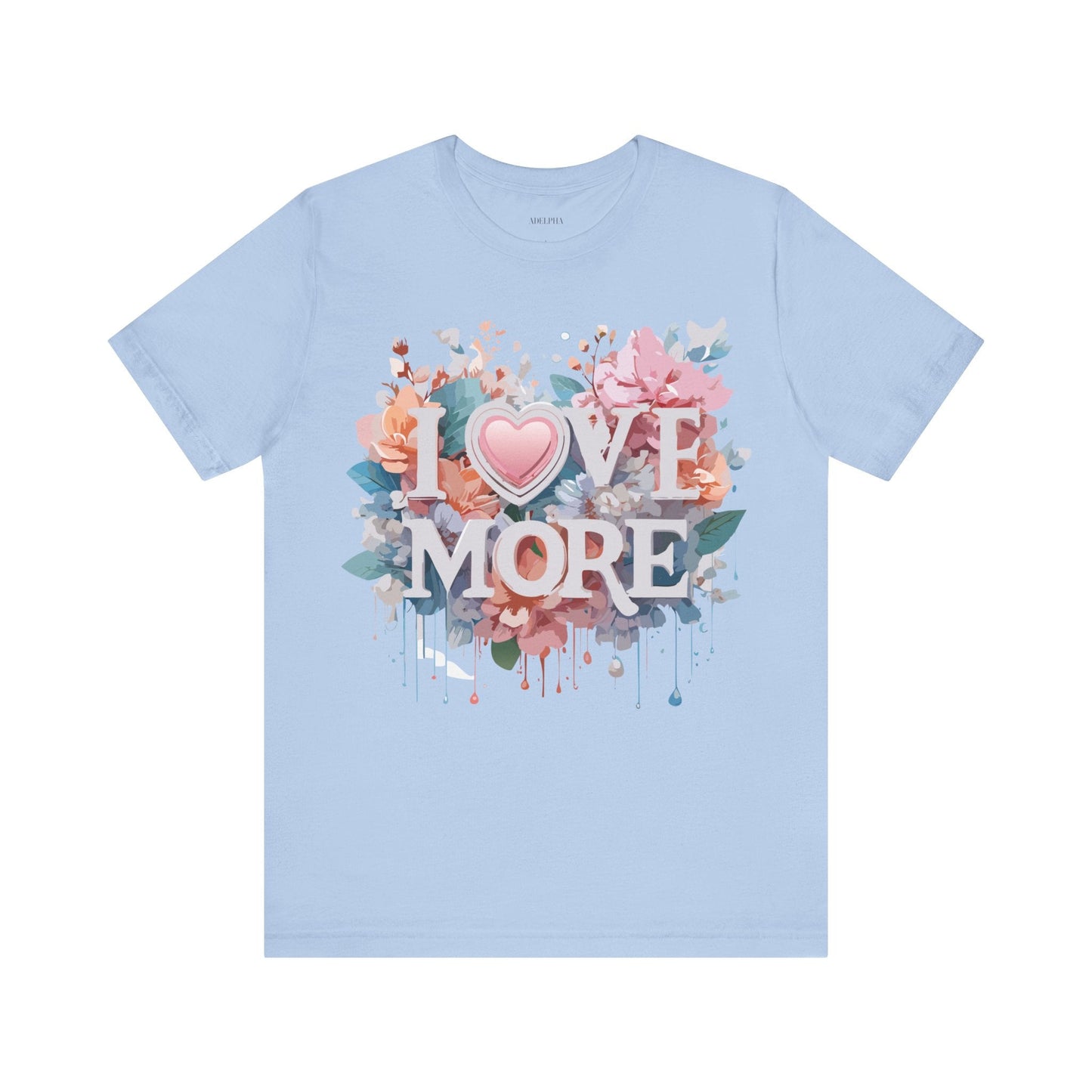 Valentine Day Graphic Unisex 100 Cotton Vintage Artwork with Love and Flower Design Tee 17