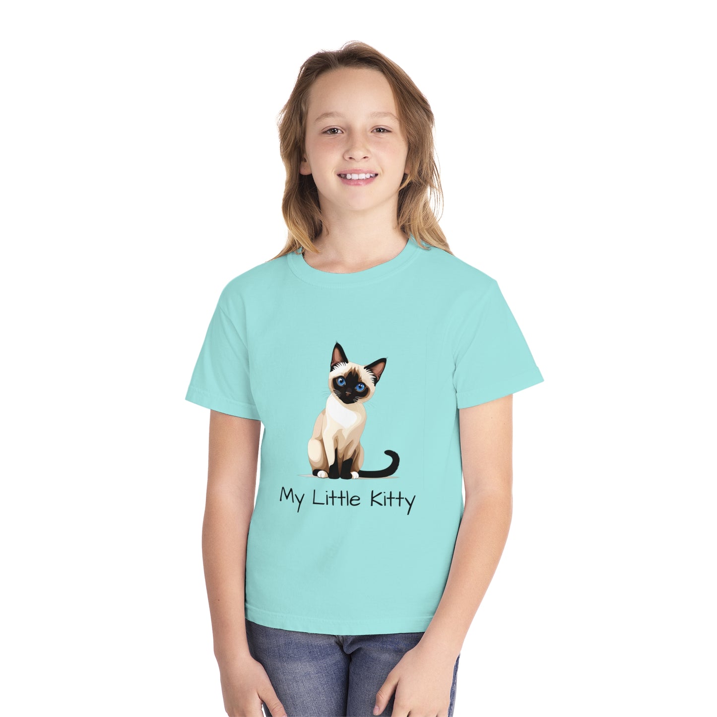 Youth Tee Shirt with Little Kitty