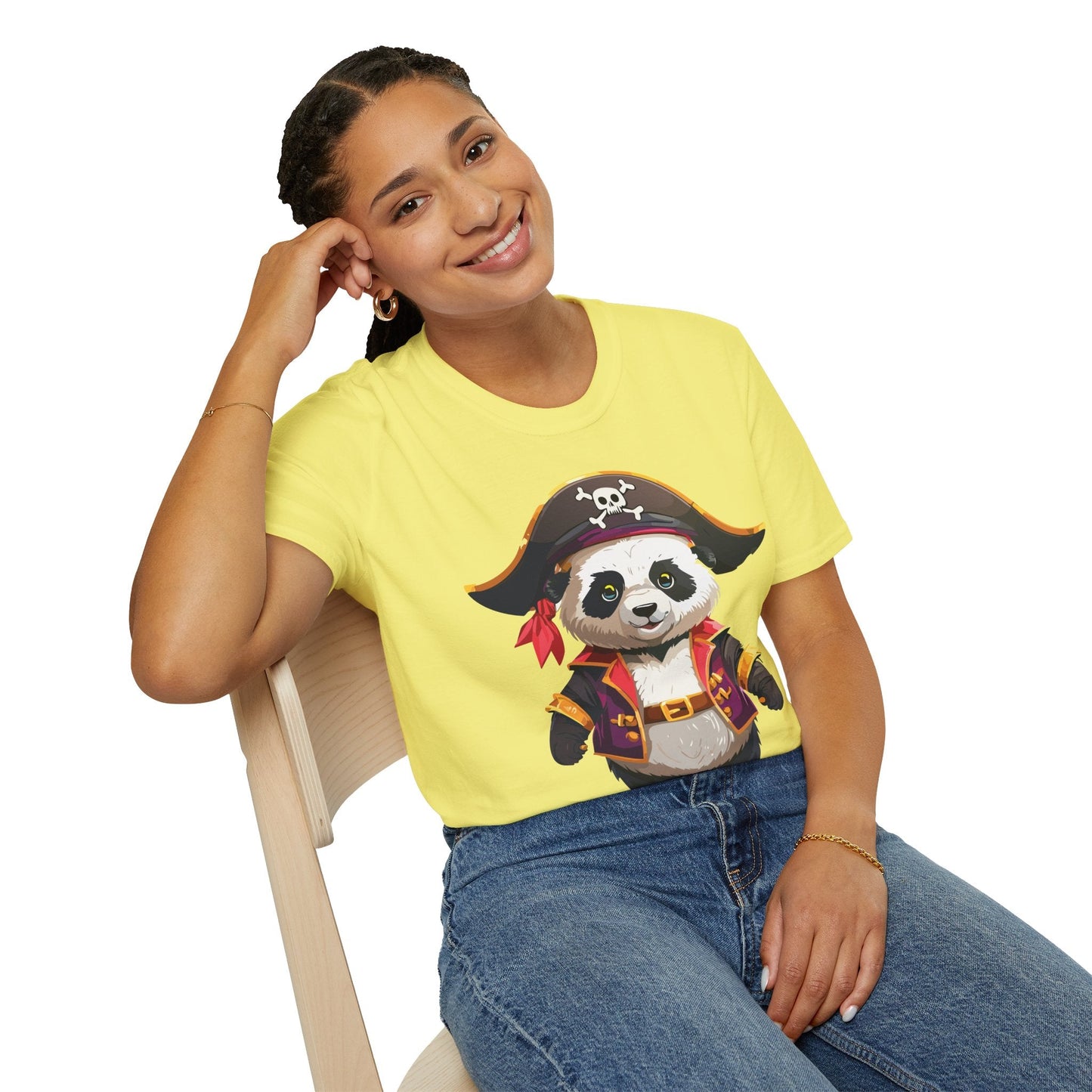 Panda Shirt Unisex Panda Tee Softstyle 64000 Gildan 100 Percent Cotton Animal Tee