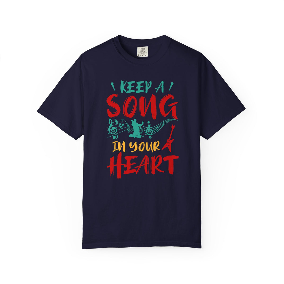 I Keep a Song in Your Heart T-Shirt Music Note Silhouettes Unisex Cotton Tee 037