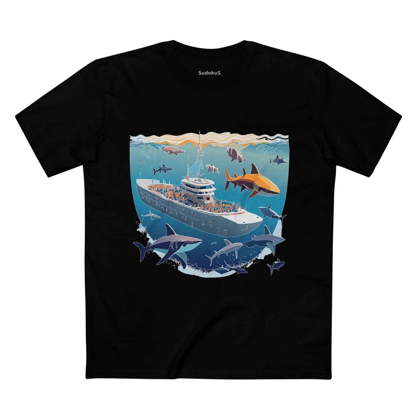 Ocean Coast Graphic Unisex 100 Cotton Staple Tee 9