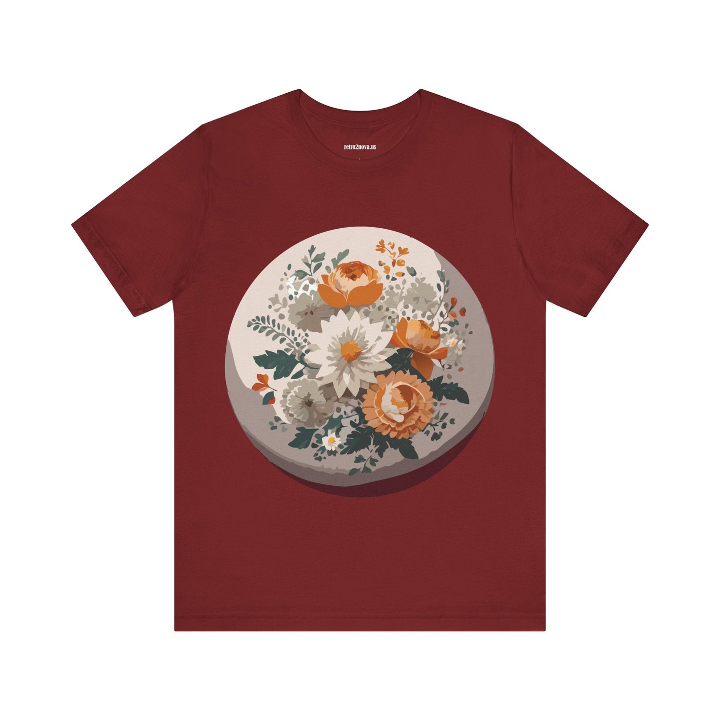 Floral Shirt Unisex Floral Print Jersey Tee Lightweight Breathable From Flowers Collection