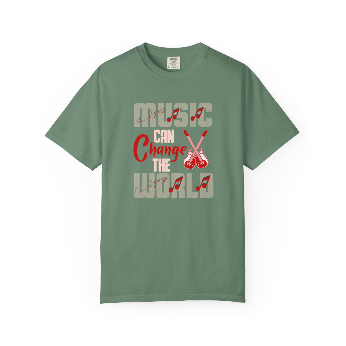 Music Can Change the World T-shirt Guitar Graphic Music Unisex Cotton Tee 062