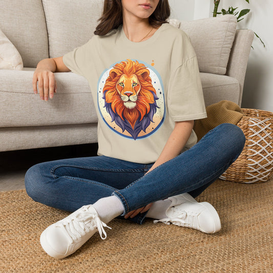 Majestic Lion Portrait T-Shirt | Colorful Retro Lion Graphic Tee