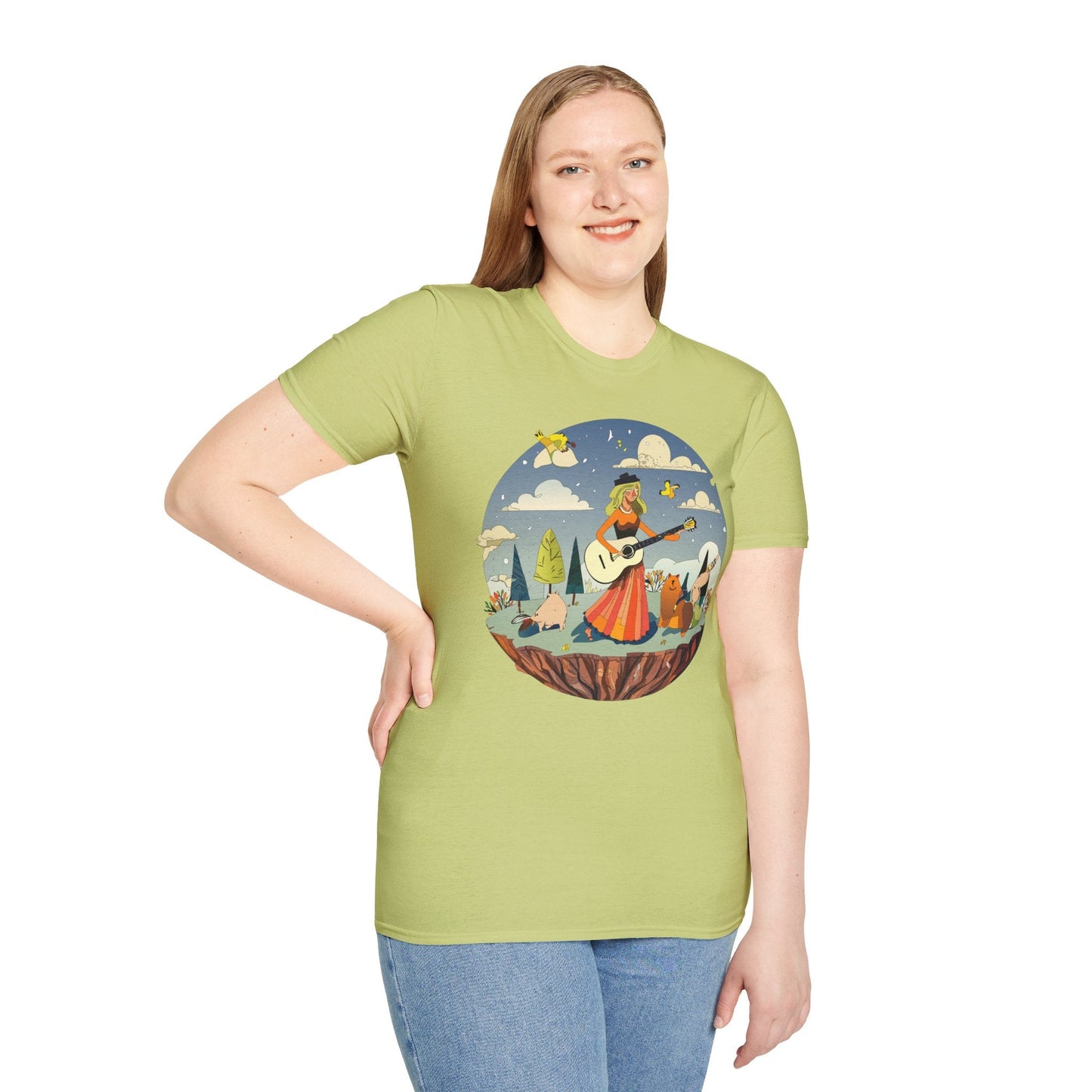 Womens Graphic T Shirt Art Design Tee Unisex SoftStyle Gildan 64000 100 Percent Cotton