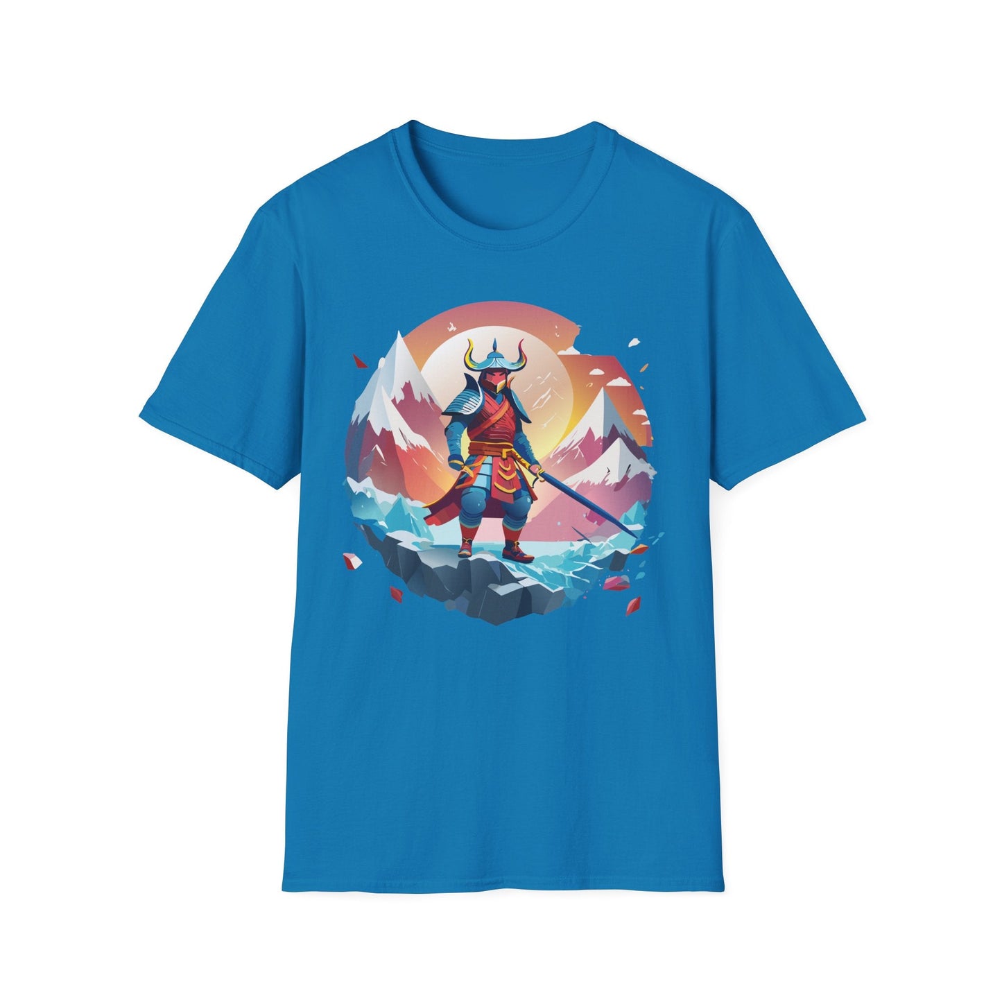 Samurai Style T Shirt Unisex Softstyle 64000 100 Percent Ring Spun Cotton Comfortable Tee