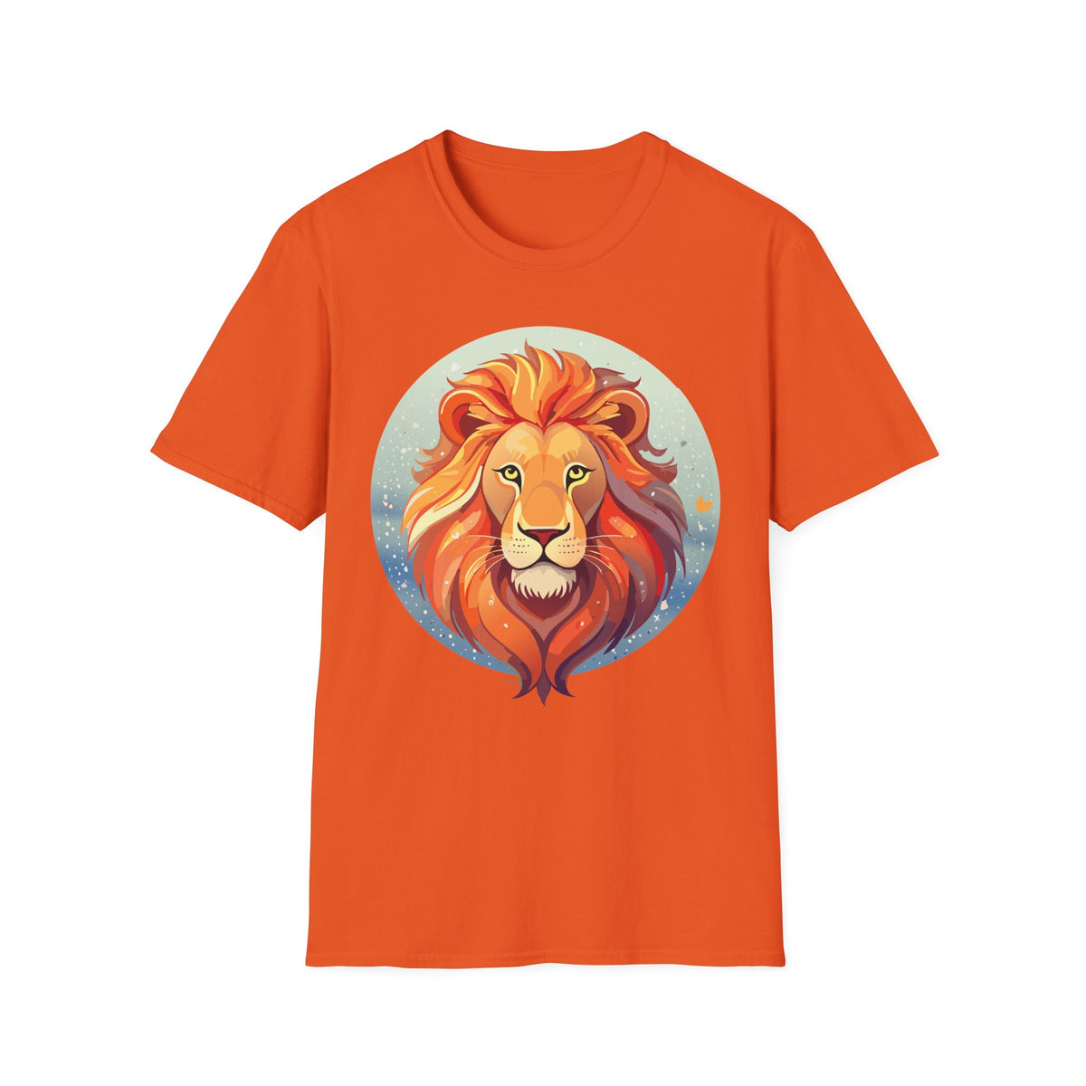 Majestic Lion Portrait T-Shirt | Colorful Roaring Mane Graphic