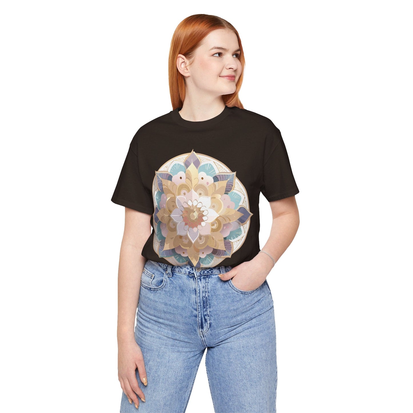 Adelpha Mandala Graphic Tee Unisex Jersey Short Sleeve Vintage Inspired Art Design Shirt