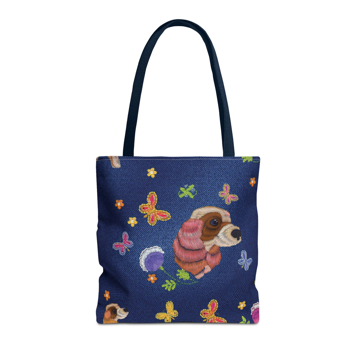Denim Fabric Imitation Print Unisex Canvas Bag Poly Spun 3 Sizes Tote Bag 191-5