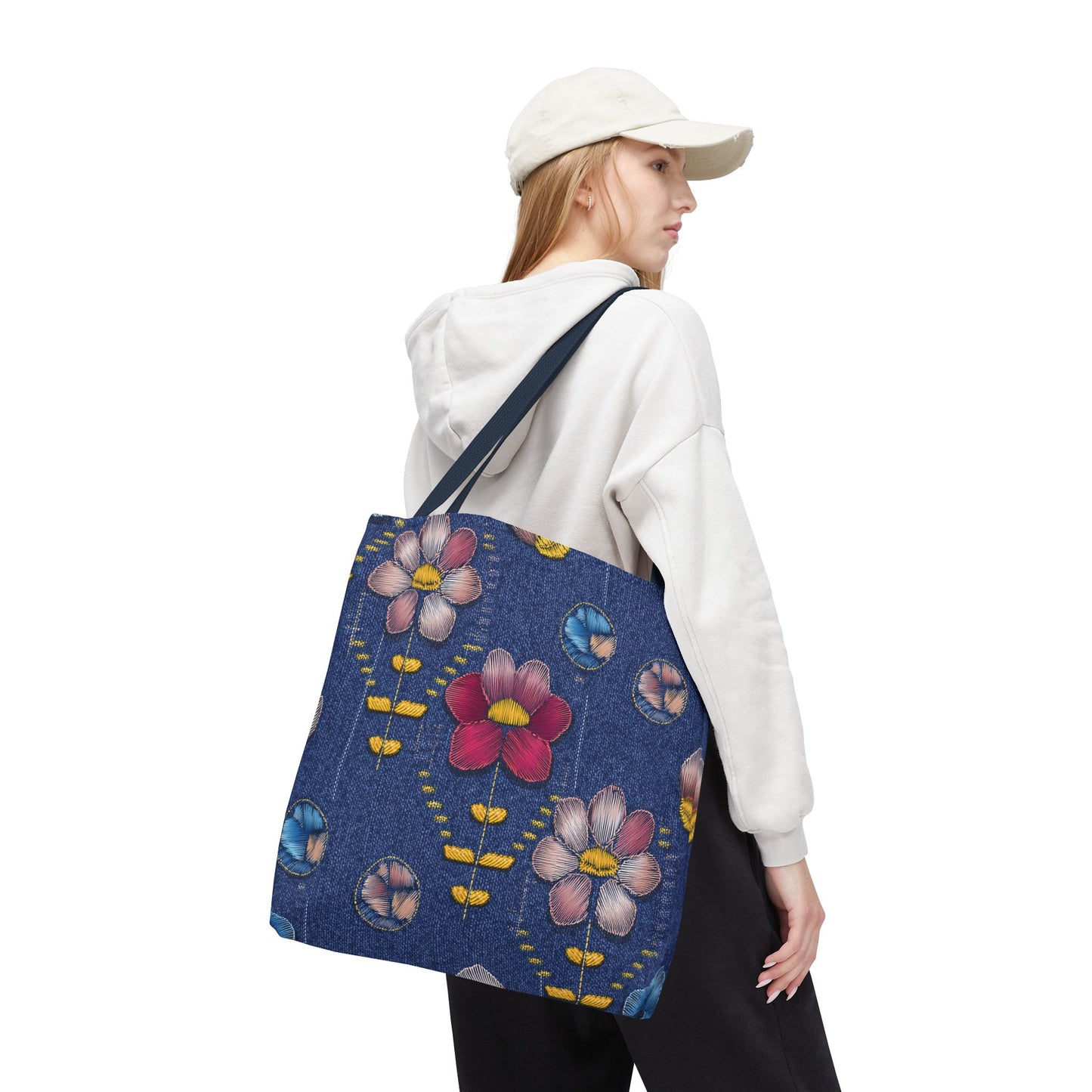 DENIM PRINT CANVAS BAG HIGH-QUALITY 100% SPUN POLY 3 SIZES CANVAS BAG-159-16