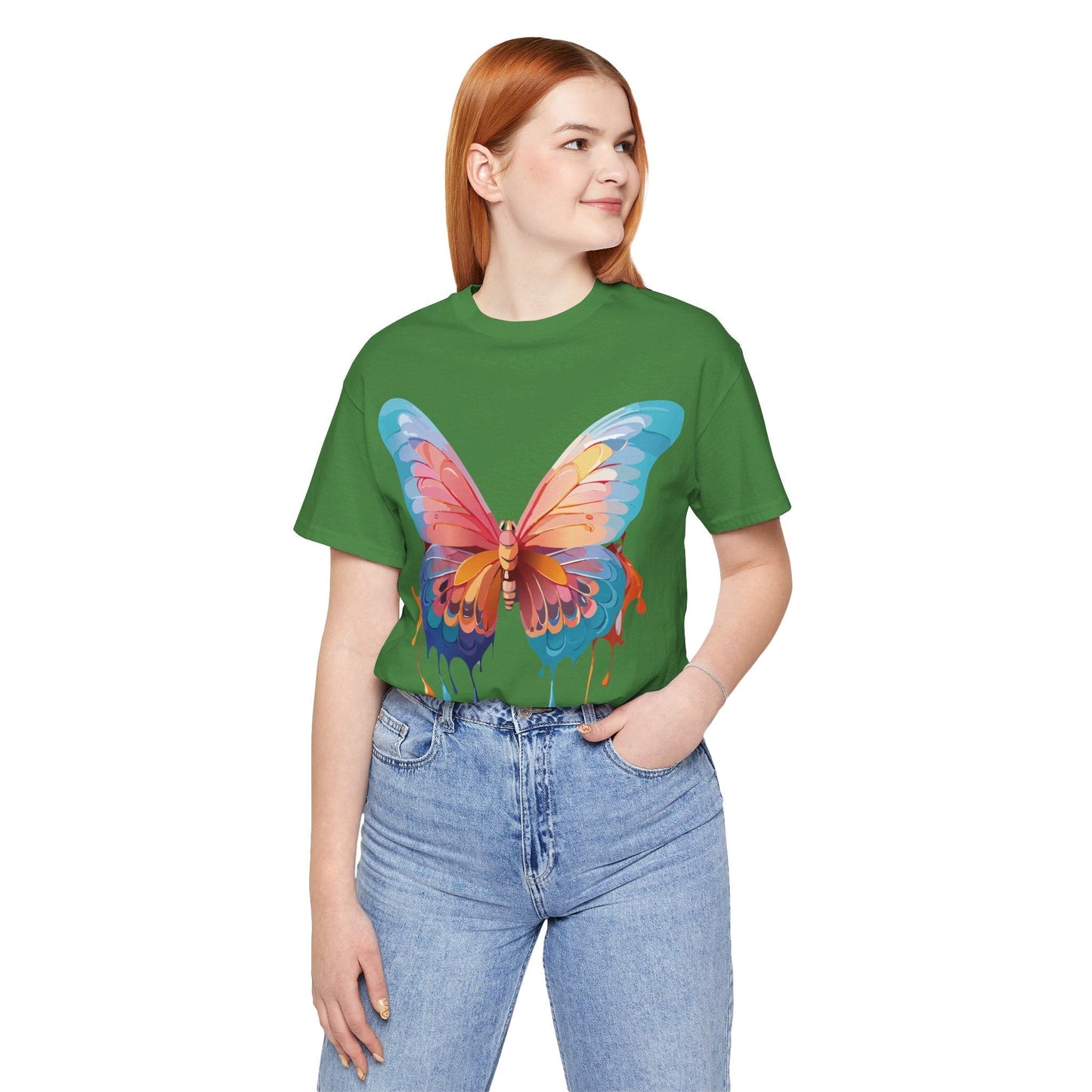 Butterfly Graphic Unisex 100 Cotton Lightweight Vintage Design Jersey Tee 94