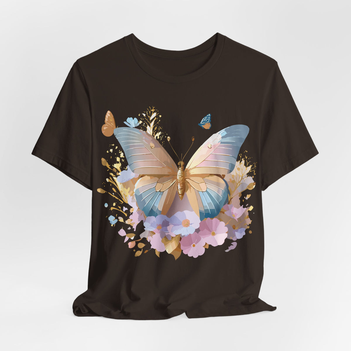 Butterfly Graphic Unisex Cotton Bella+Canvas Tee with Art Design n95