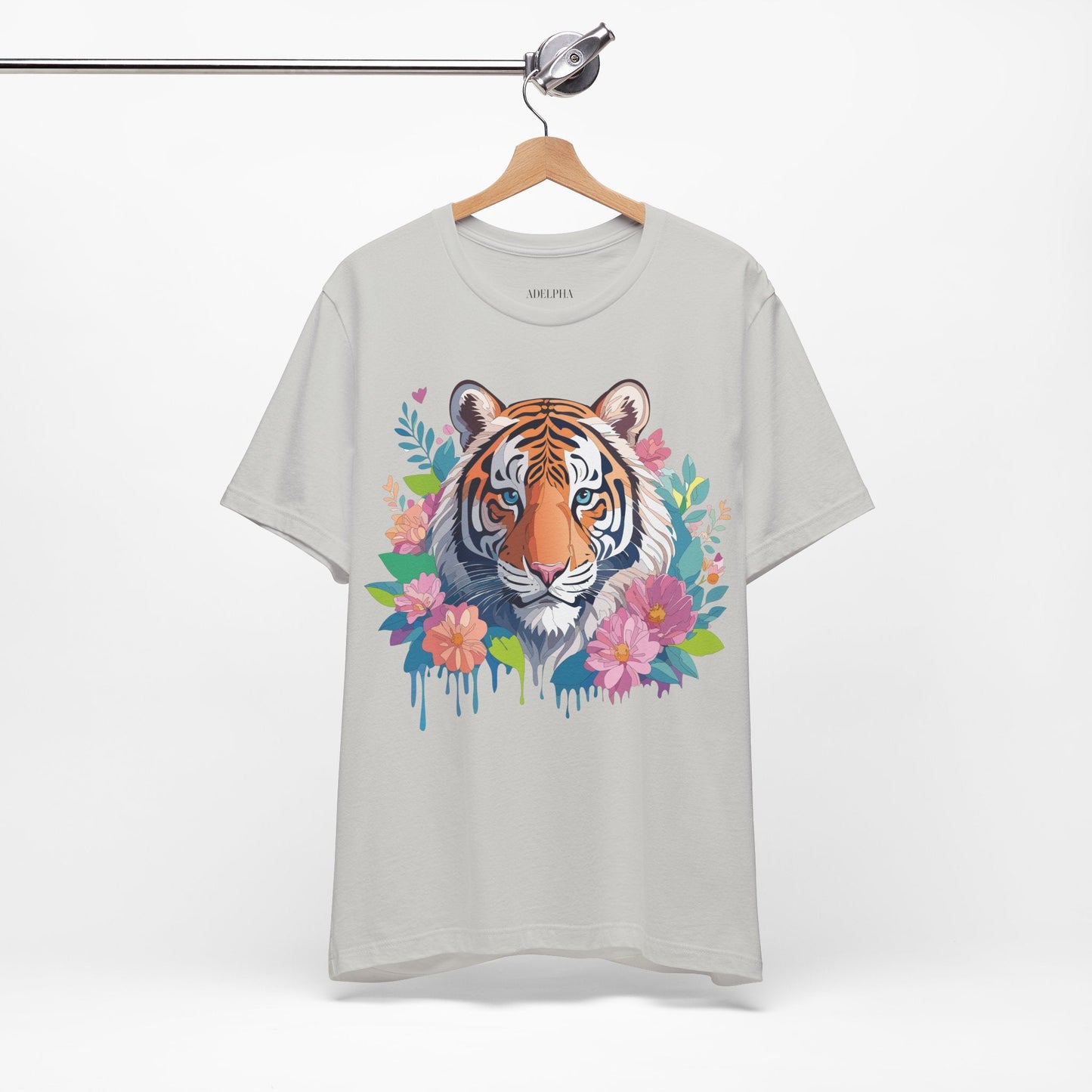 Tiger Graphic Unisex 100 Cotton Vintage Art with Animal Tee 2
