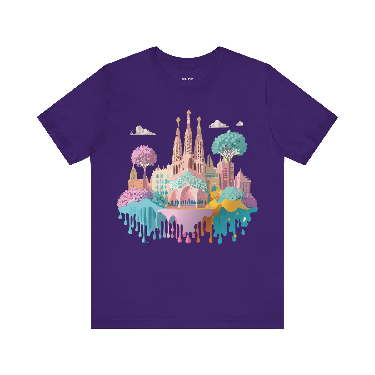 Graphic Unisex Cotton Bella+Canvas Tee Shirt with Barcelona