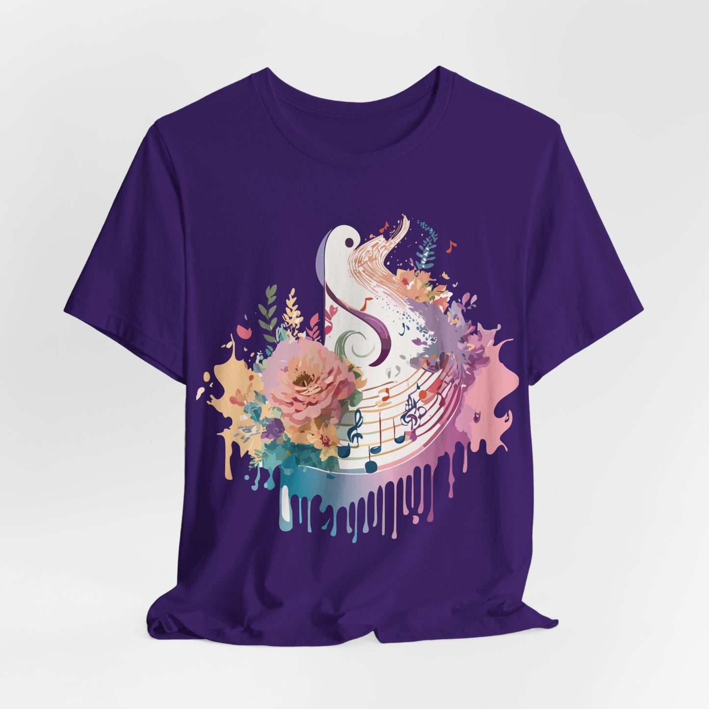 Adelpha Graphic Tee Unisex Short Sleeve Vintage Inspired Artwork Music Theme T Shirt