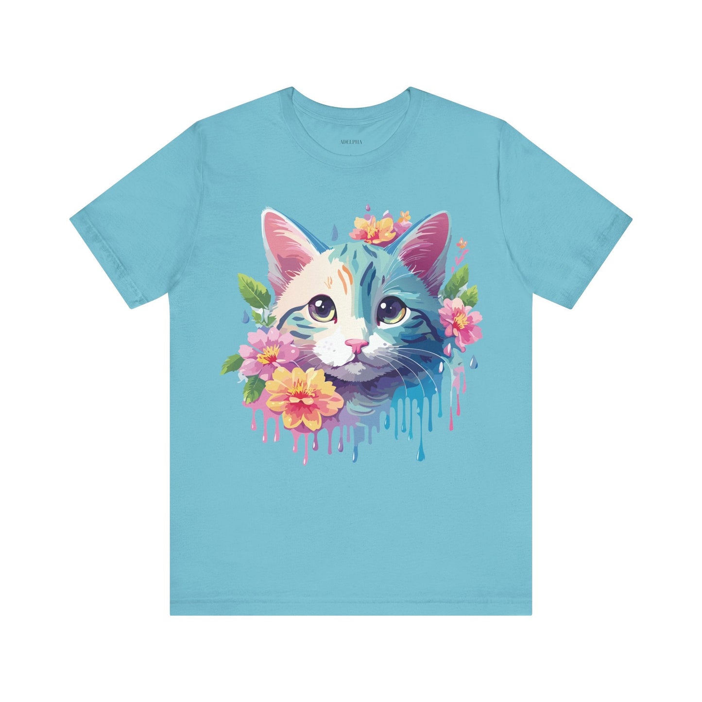 Cat Graphic Tee Unisex Shirt Adelpha Vintage Inspired Short Sleeve