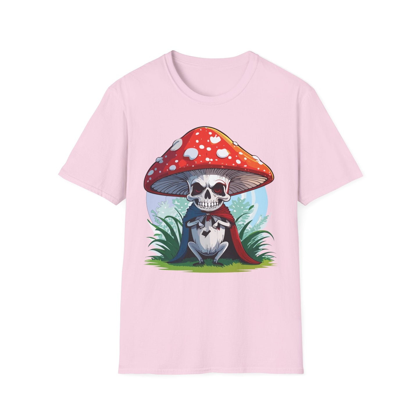 Mashroom Tee Shirt Unisex Gildan Softstyle Short Sleeve Cotton Tee With Funny Mashroom Graphic