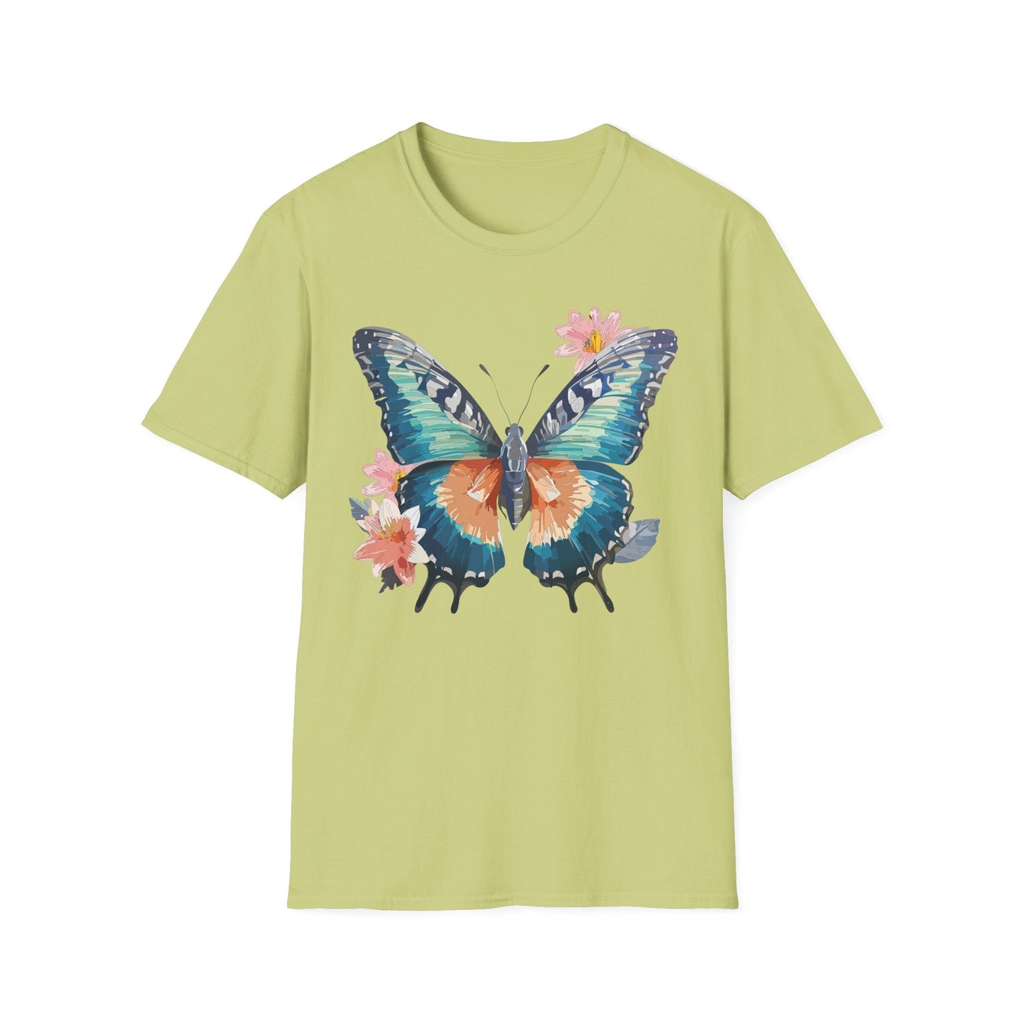 Butterfly T Shirt Unisex Cotton Tee Monarch Butterfly Design Softstyle 64000 Gildan Brand Quality