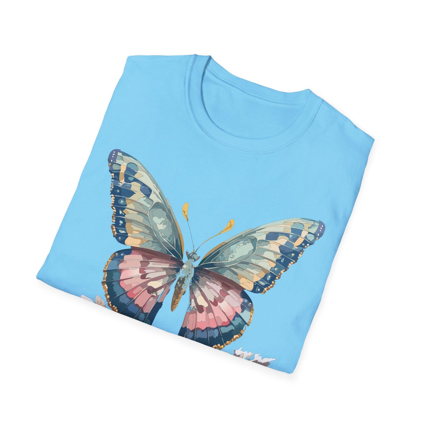 Butterfly Shirt Unisex Monarch Design Gildan Softstyle 64000 Ring Spun Cotton Tee