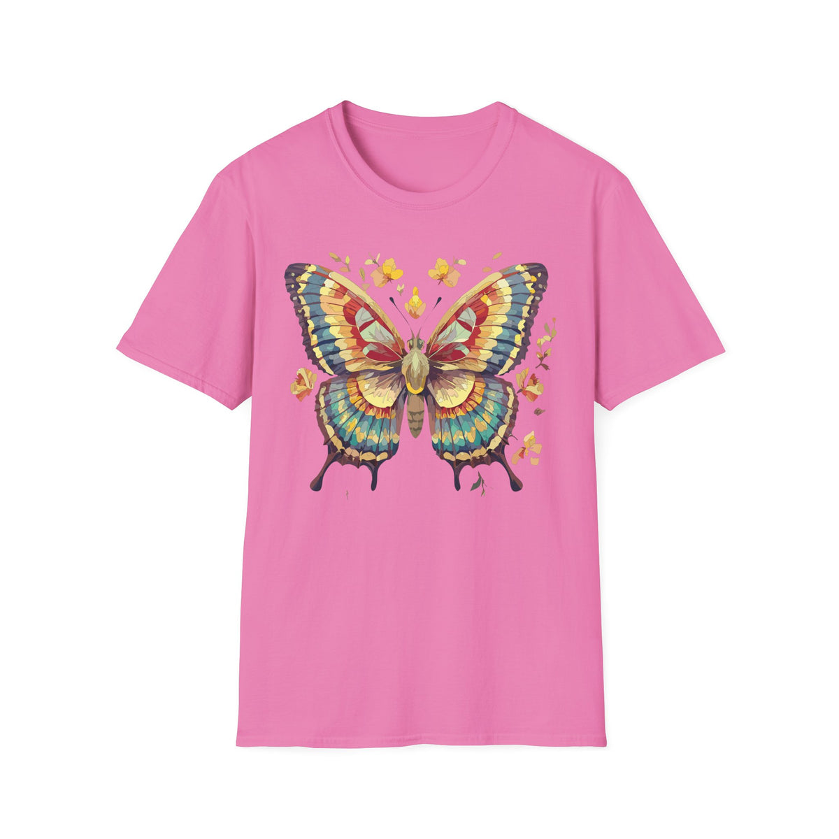 Butterfly Watercolor T-Shirt — Vibrant Floral Monarch Graphic Tee Unisex 100 Cotton Gildan T-Shirt