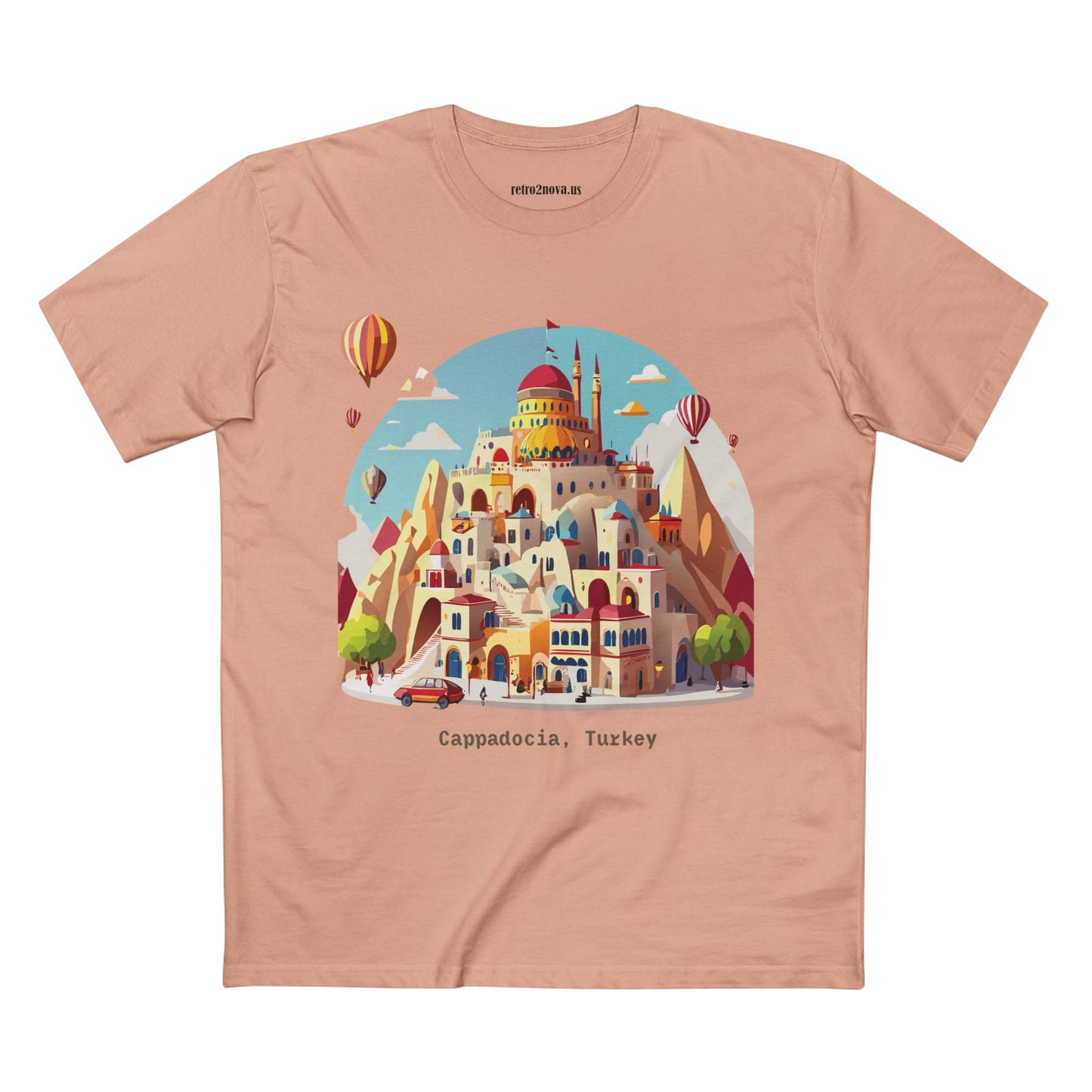 Cappadocia Travel Shirt Unisex Premium Cotton Art Tee From Retro2Nova TT 52 Collection