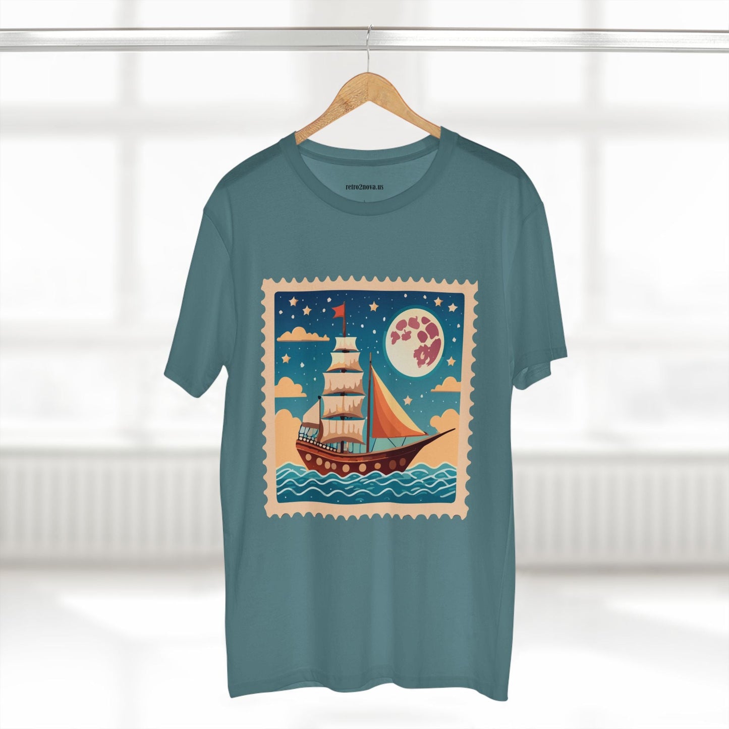Postage Stamp Shirt Unisex Premium Cotton Tee With Original Art Design By Retro2Nova