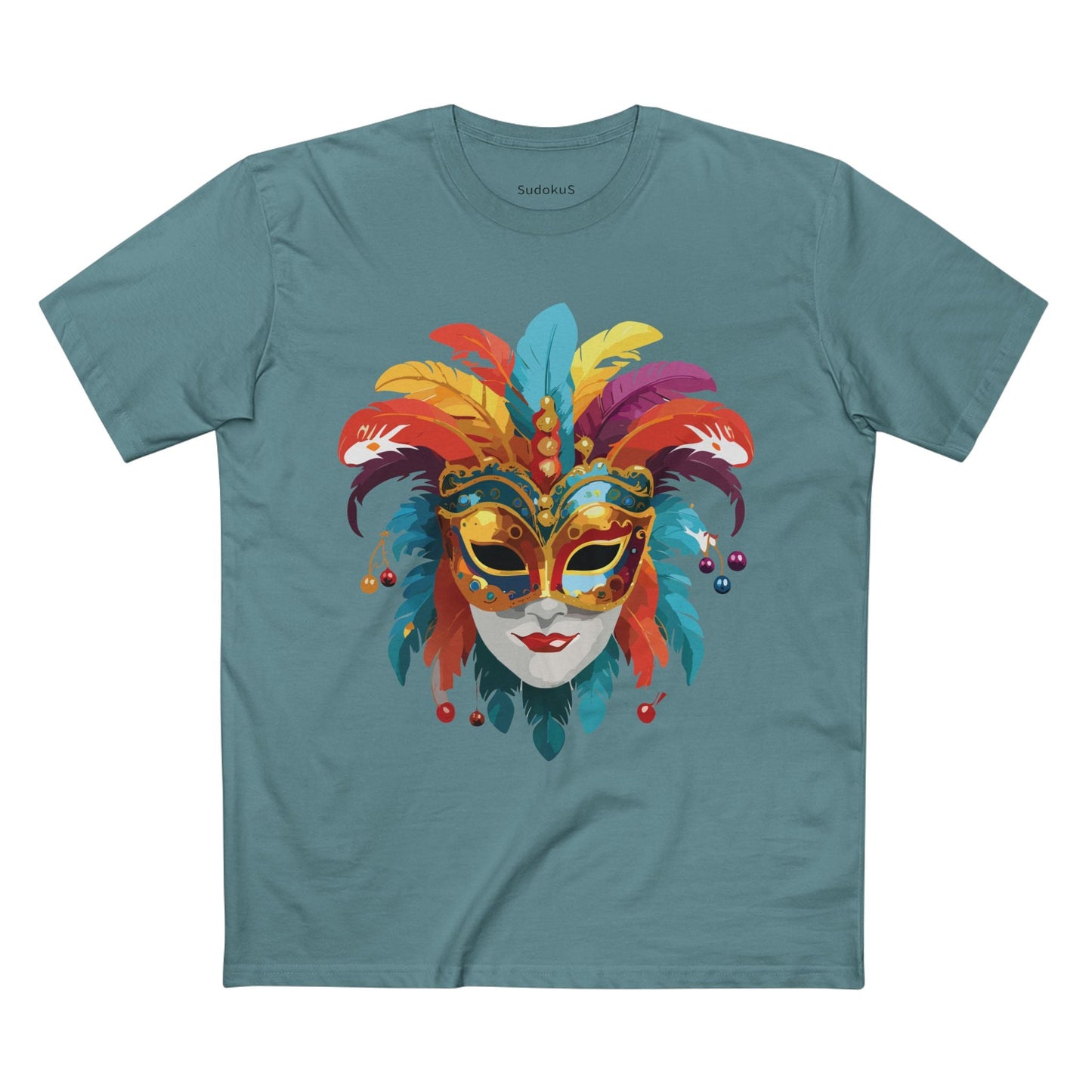 Mask Graphic Unisex 100 Cotton Staple Tee 10