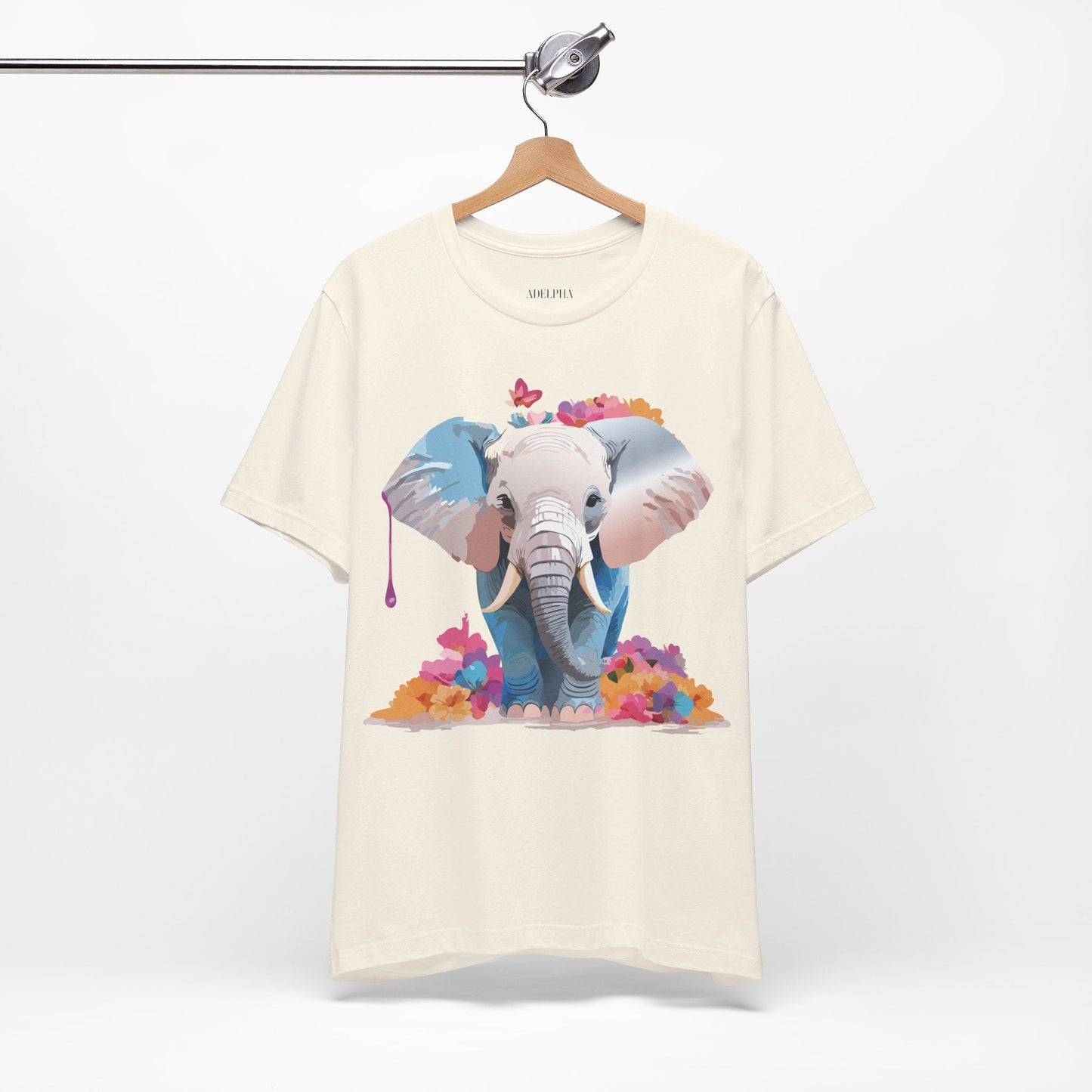 Elephant Graphic Tee From Adelpha Unisex Vintage Inspired Art Design Tee Shirt For Everyday Wear