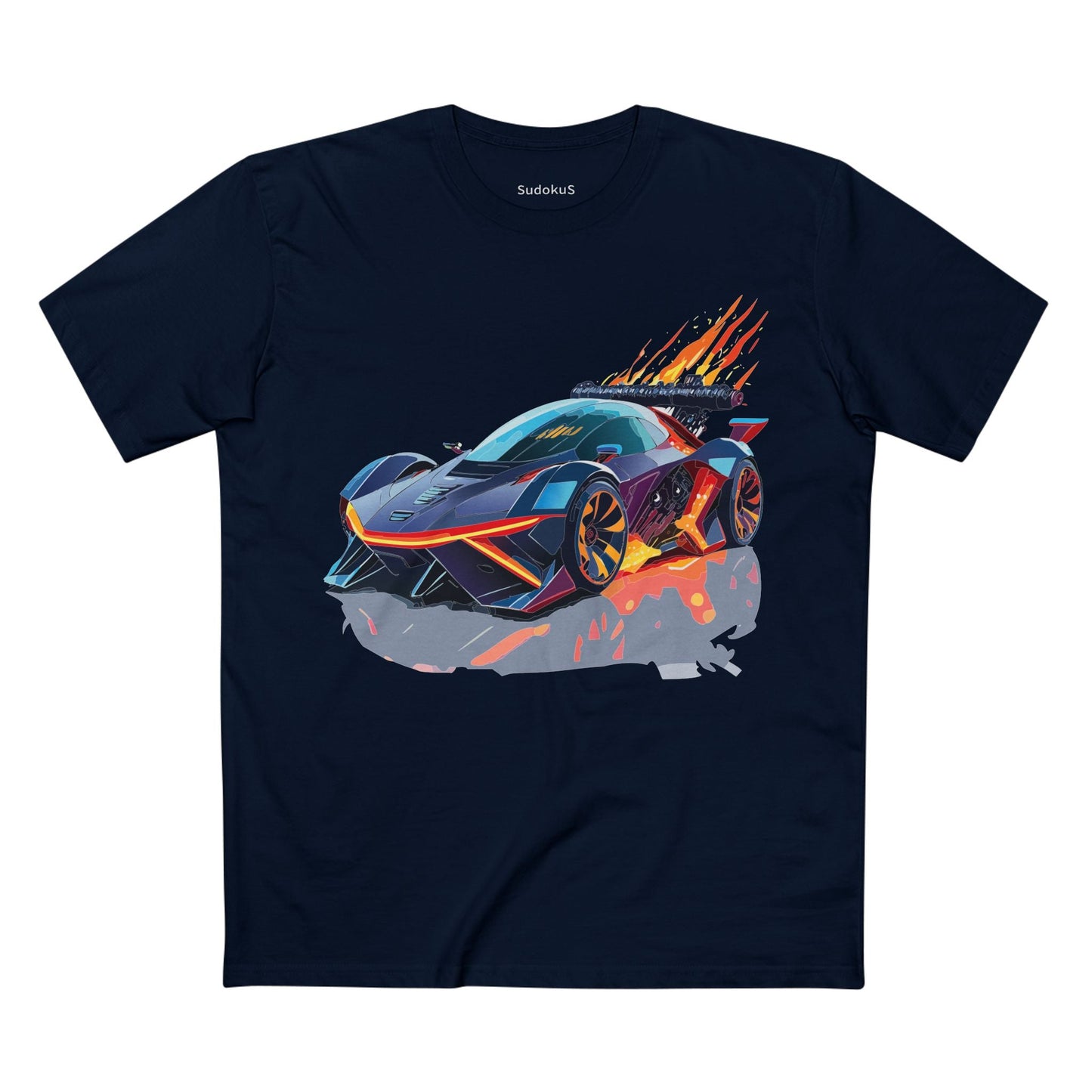Car Graphic Unisex 100 Cotton Staple Tee 19