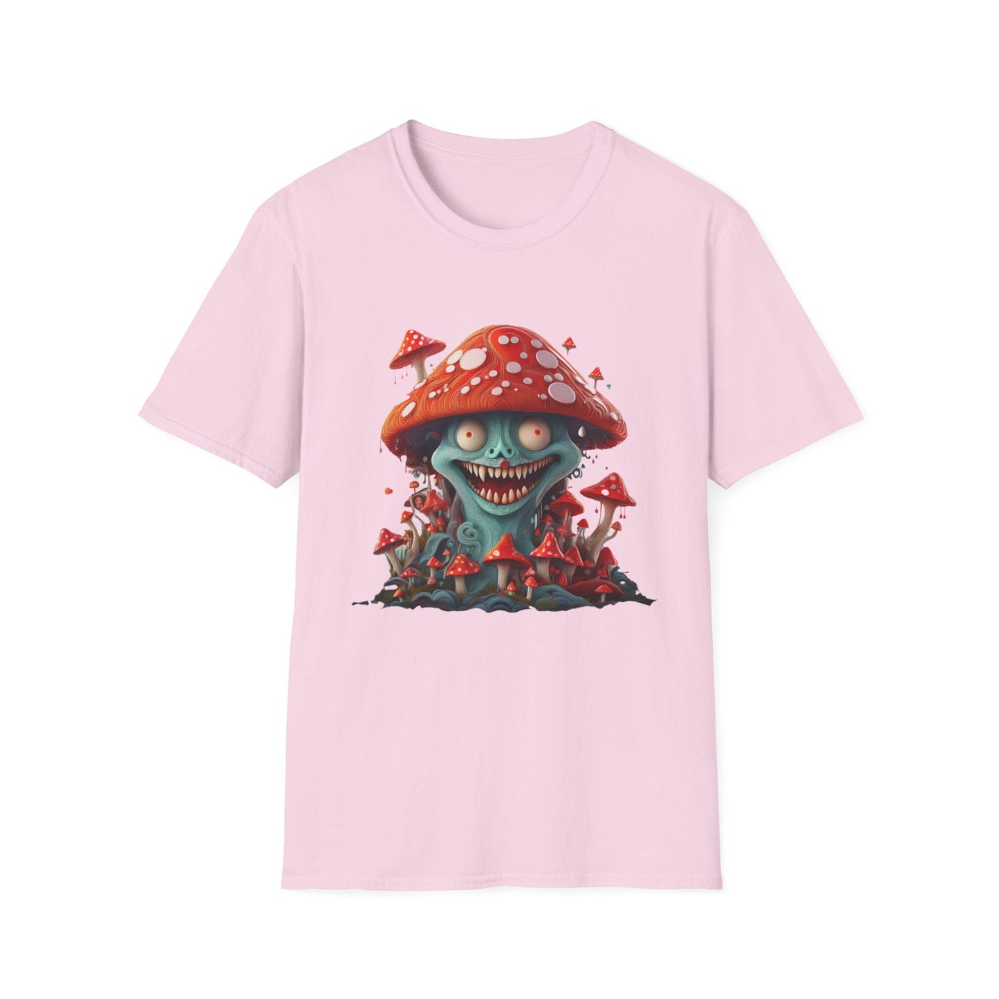 Mashroom Tee Shirt Unisex Softstyle Short Sleeve Tee With Funny Mashroom Artwork
