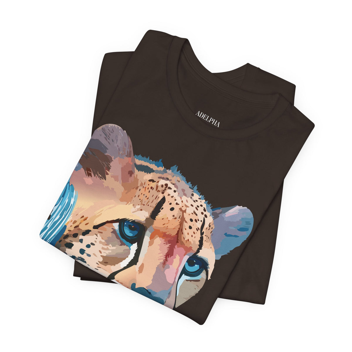 Cheetah Graphic Unisex Cotton Bella+Canvas Tee with Art Animal Design e301