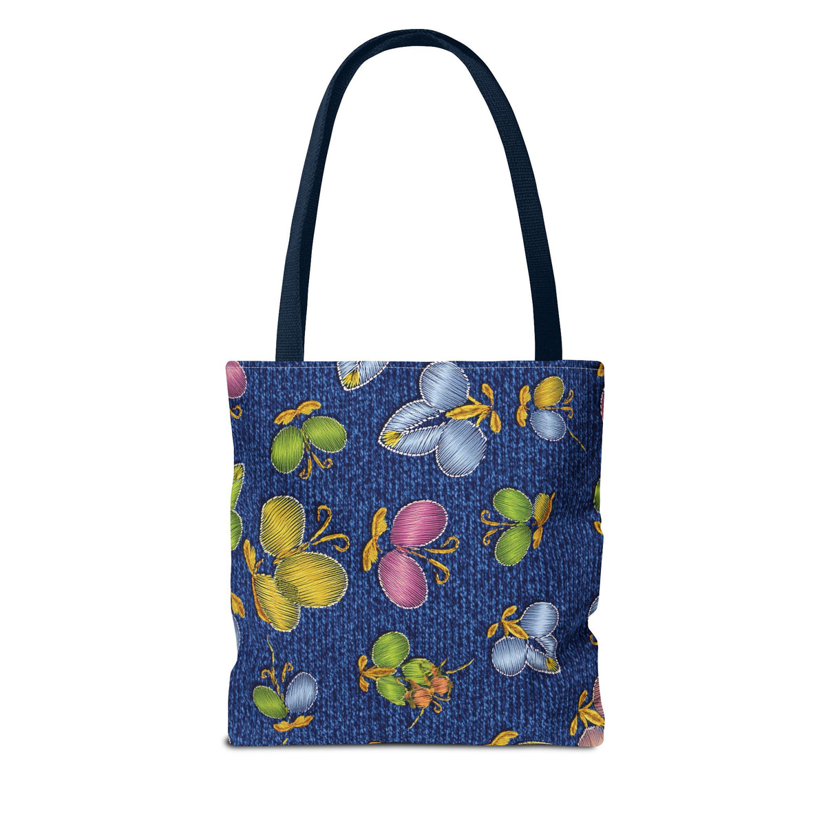 Denim Fabric Imitation Print Unisex Canvas Bag Poly Spun 3 Sizes Tote Bag 176
