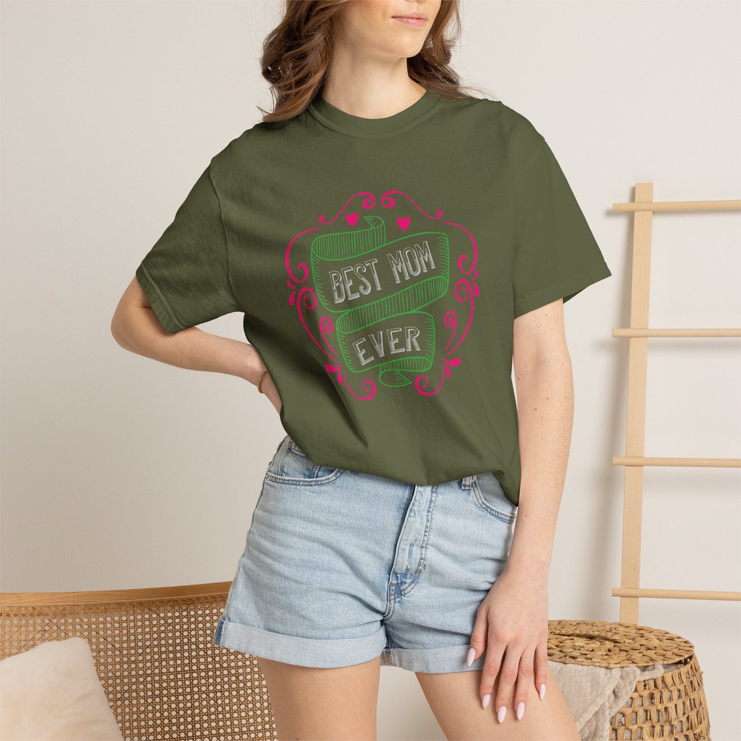 Mom T-shirt Mother Day Mama Tee Unisex Comfort Colors Garment-Dyed Cotton h64