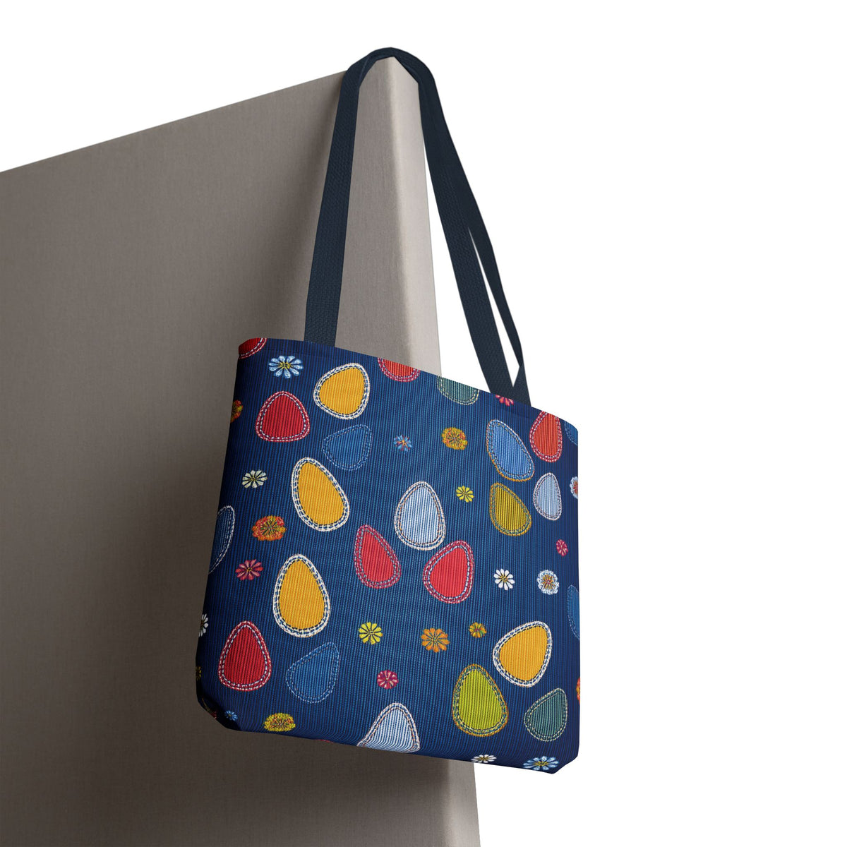 Easter Graphic Design Denim Fabric Imitation Print Unisex Canvas Bag Poly Spun 3 Sizes Tote Bag 204-13