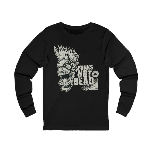 Creepy12 Unisex Punks Long Sleeve Tee, Punks Jersey Shirt, Rock T-Shirts with Long Sleeves, Rockers Art Design Tees
