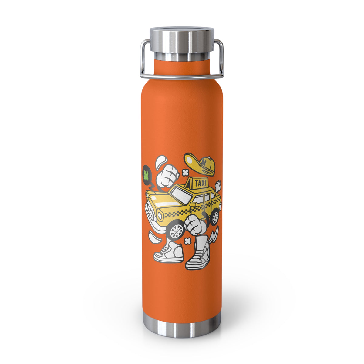 22oz Copper Insulated Water Bottle with Cartoon Design - CV37