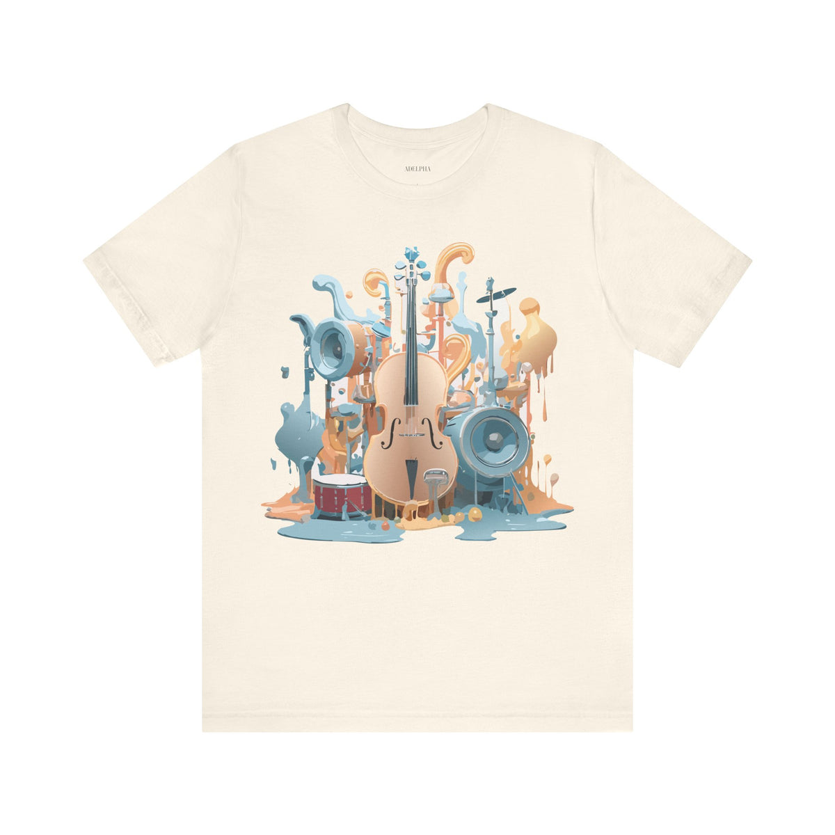 Music Graphic Unisex Cotton Bella+Canvas Tee with Art Design n193