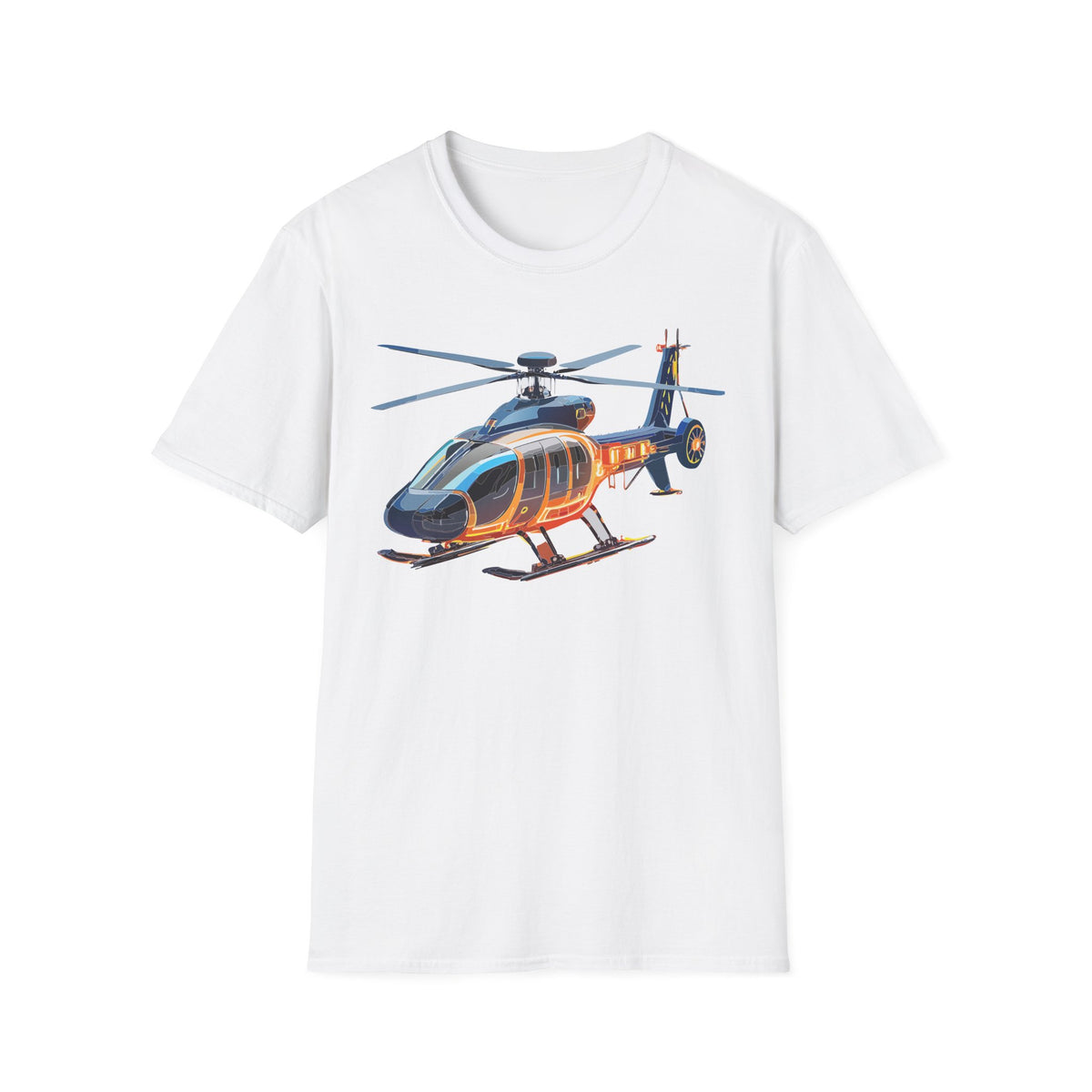 Chopper Helicopter Graphic Tee Gildan Unisex 100 Cotton Tee Shirt c06