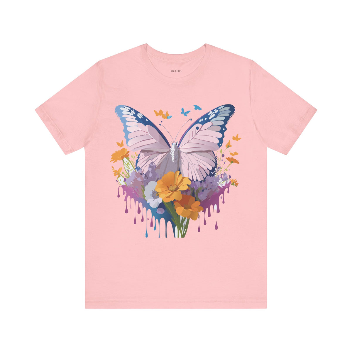 Butterfly Graphic Unisex Cotton Bella+Canvas Tee with Art Design n20