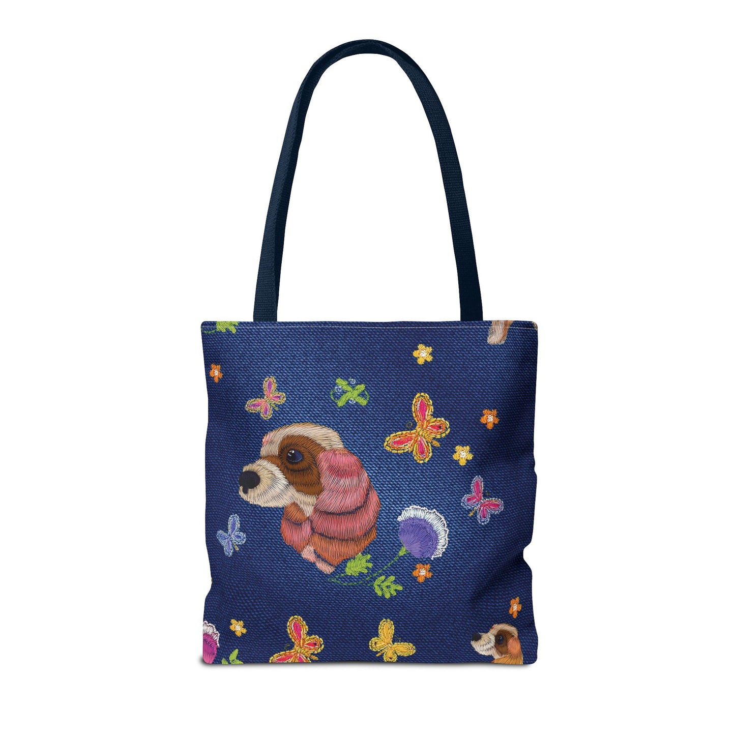 Denim Fabric Imitation Print Unisex Canvas Bag Poly Spun 3 Sizes Tote Bag 191-5