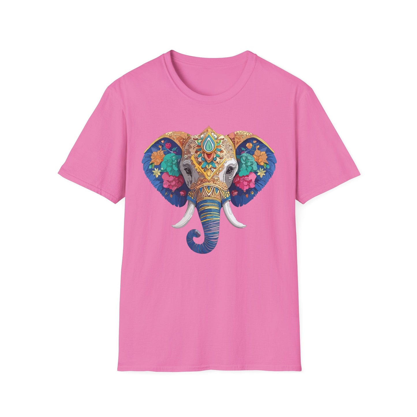 Elephant T Shirt Unisex Gildan Softstyle 64000 100 Percent Cotton Graphic Animal Tee