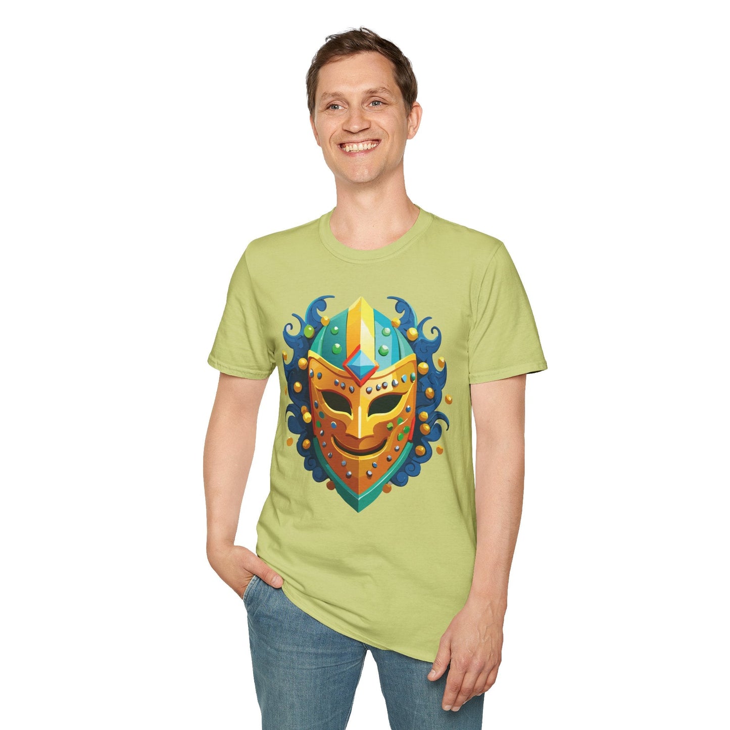 Unisex Mask Tee Shirt Gildan Softstyle 64000 100 Percent Ring Spun Cotton Comfort