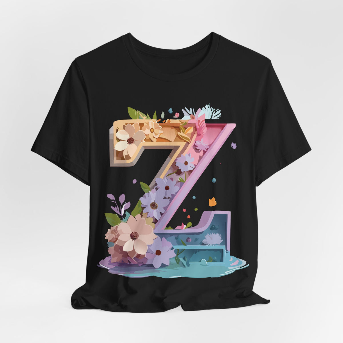 Letter Z Graphic Unisex Cotton Bella+Canvas Tee with Art Letter Design