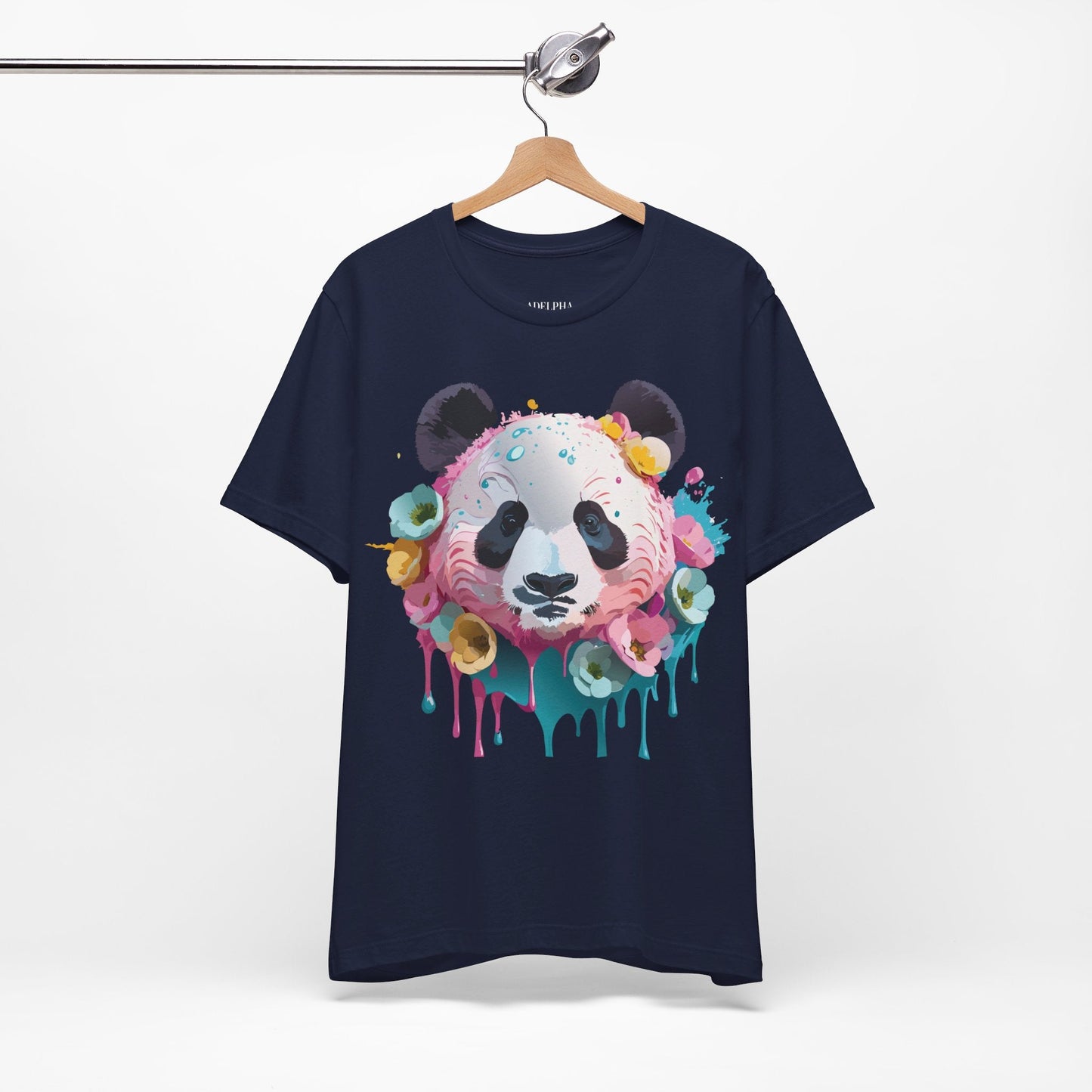 Panda Graphic Unisex 100 Cotton Vintage Art with Animal T-Shirt 5