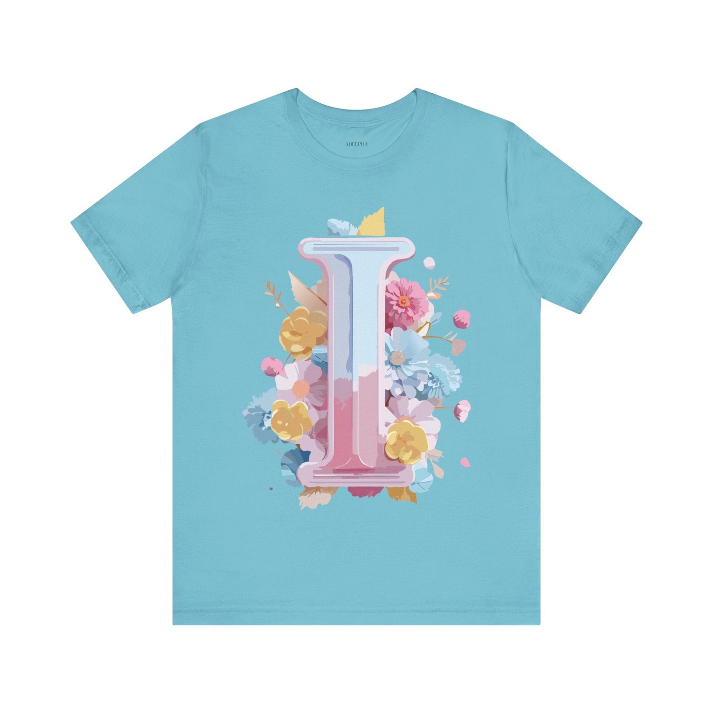 Letter I Shirt Graphic Tee Unisex Vintage Inspired Adelpha Artwork Premium Short Sleeve Tee