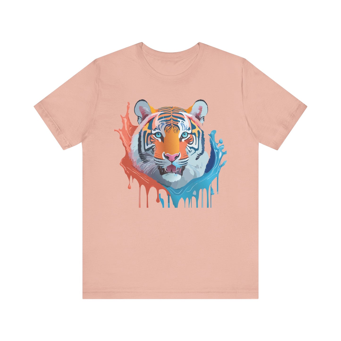 Unisex Tiger Tee, Animal Shirt, Tee Shirt with Tiger, Art T-Shirt, Animal Tees, Big Cat Shirt, Art Design T-Shirt 5