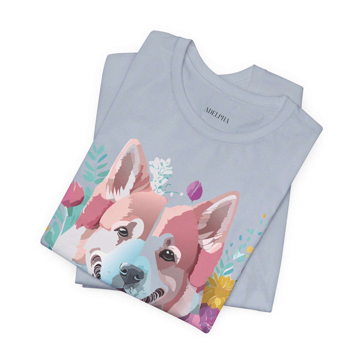 Unisex Graphic Dog Shirt Vintage Inspired Tee With Adelpha Artwork Short Sleeve Tee