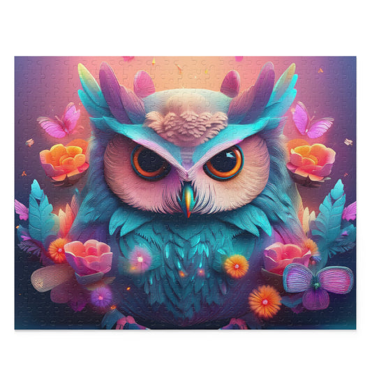 Puzzles-47 Kids Owl Puzzle 500-Piece  Floral Owl Puzzle 500-Piece, Birds Kids Puzzles Size: 16" x 20",  Ages 9+